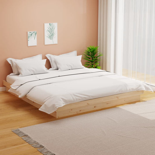 Bed Frame without Mattress Solid Wood Super King