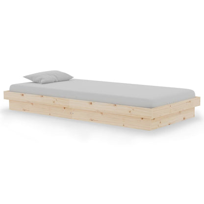 Bed Frame without Mattress Solid Wood Single