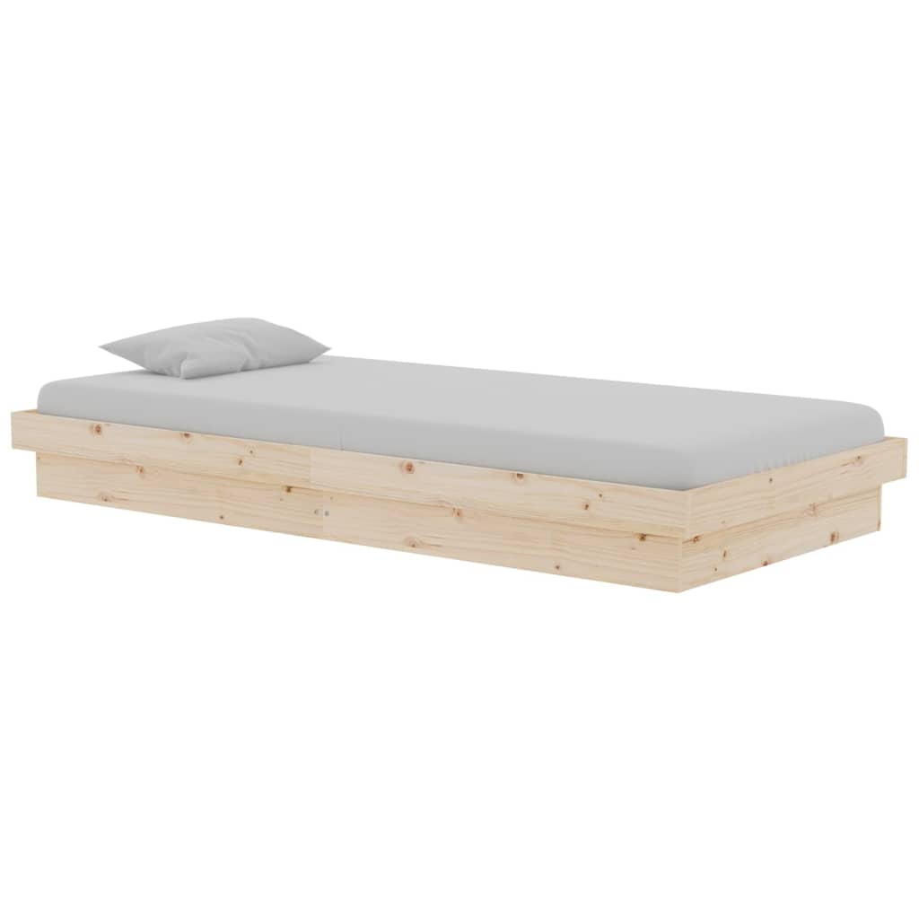 Bed Frame without Mattress Solid Wood Single