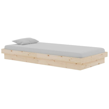 Bed Frame without Mattress Solid Wood Single
