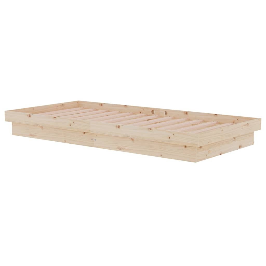 Bed Frame without Mattress Solid Wood Single