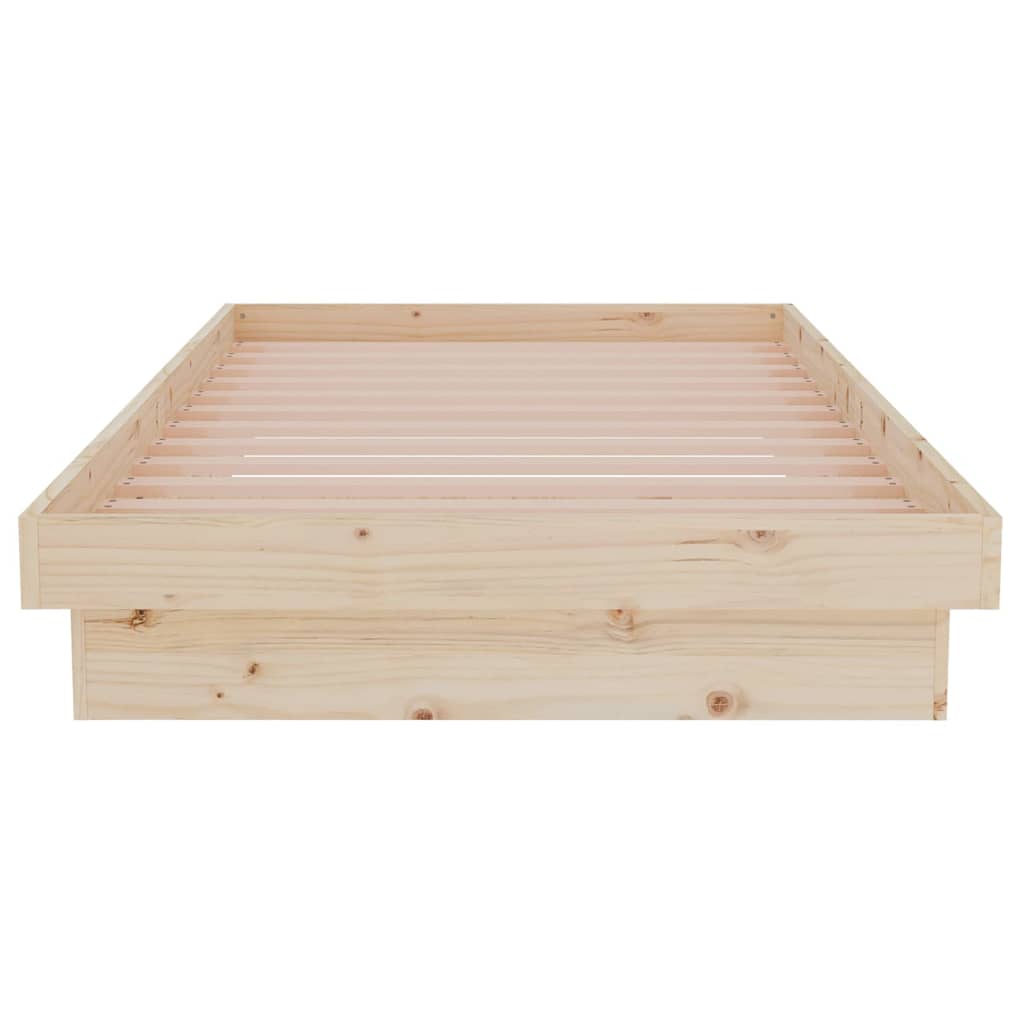 Bed Frame without Mattress Solid Wood Single