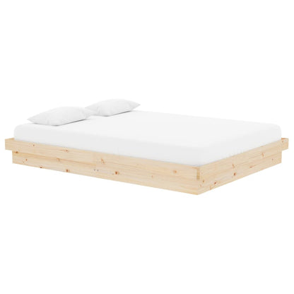 Bed Frame without Mattress Solid Wood 140x190 cm