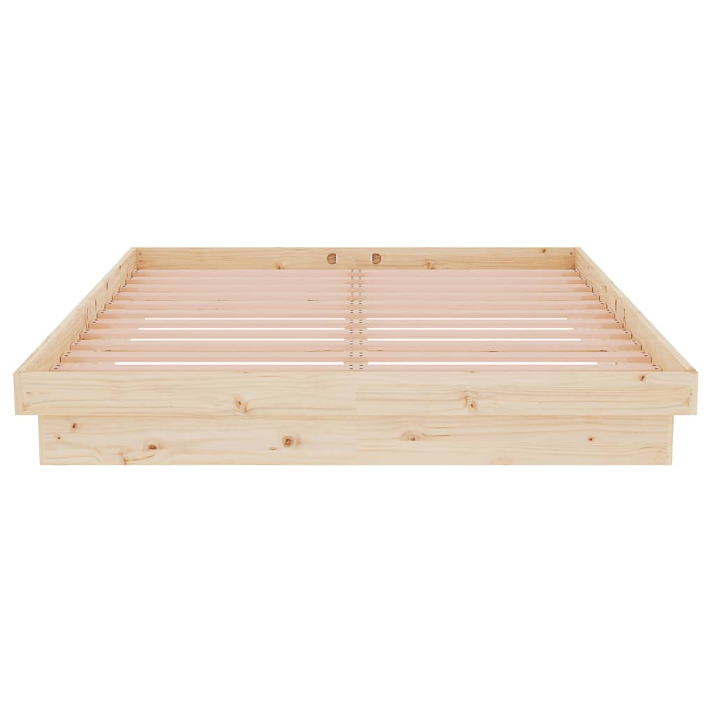 Bed Frame without Mattress Solid Wood 140x190 cm