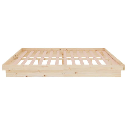 Bed Frame without Mattress Solid Wood 140x190 cm