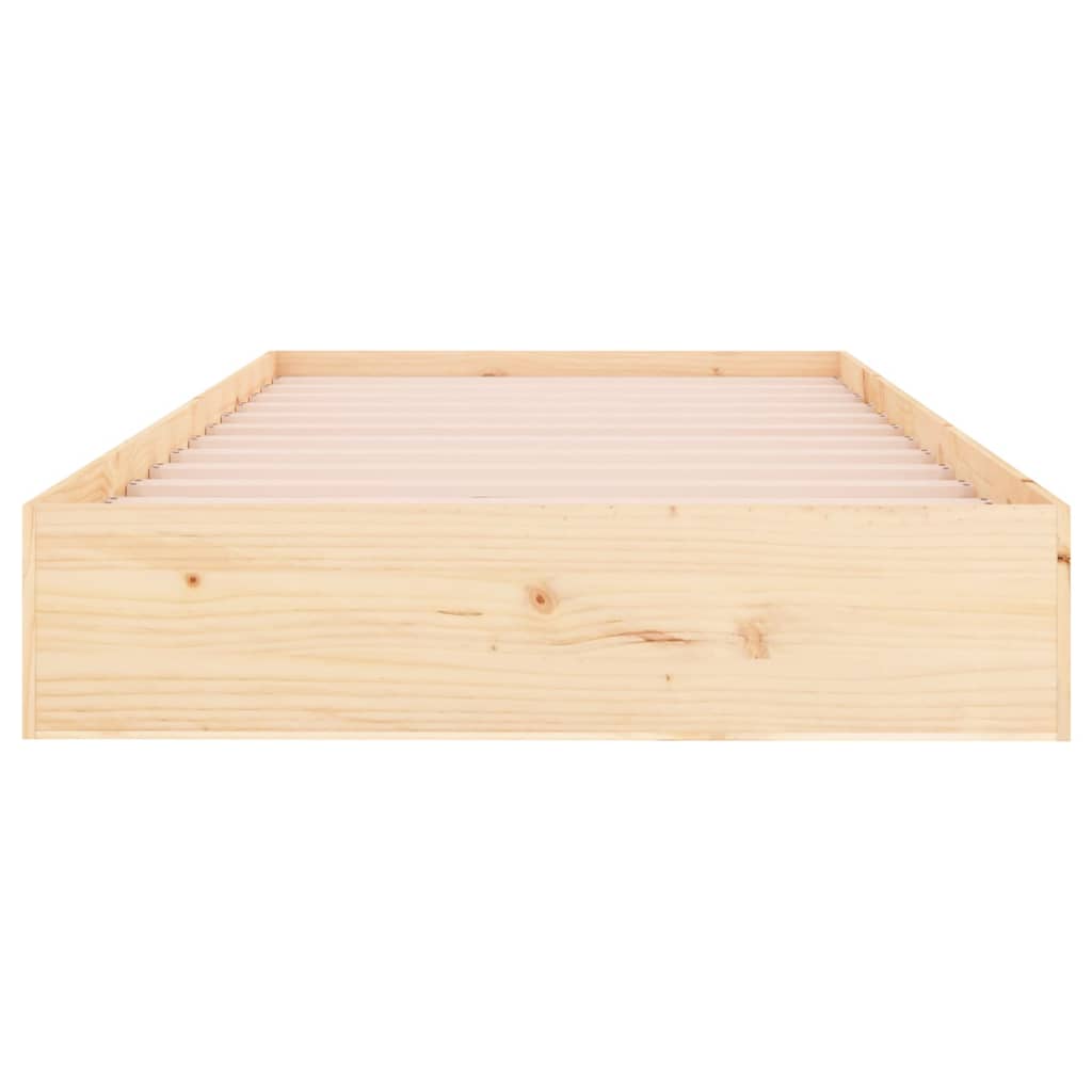 Bed Frame without Mattress Solid Wood 100x200 cm