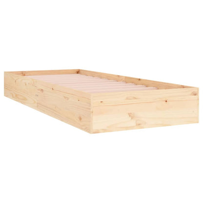 Bed Frame without Mattress Solid Wood 90x190 cm Single Single