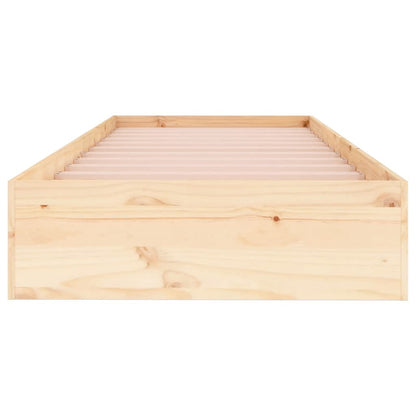 Bed Frame without Mattress Solid Wood 90x190 cm Single Single
