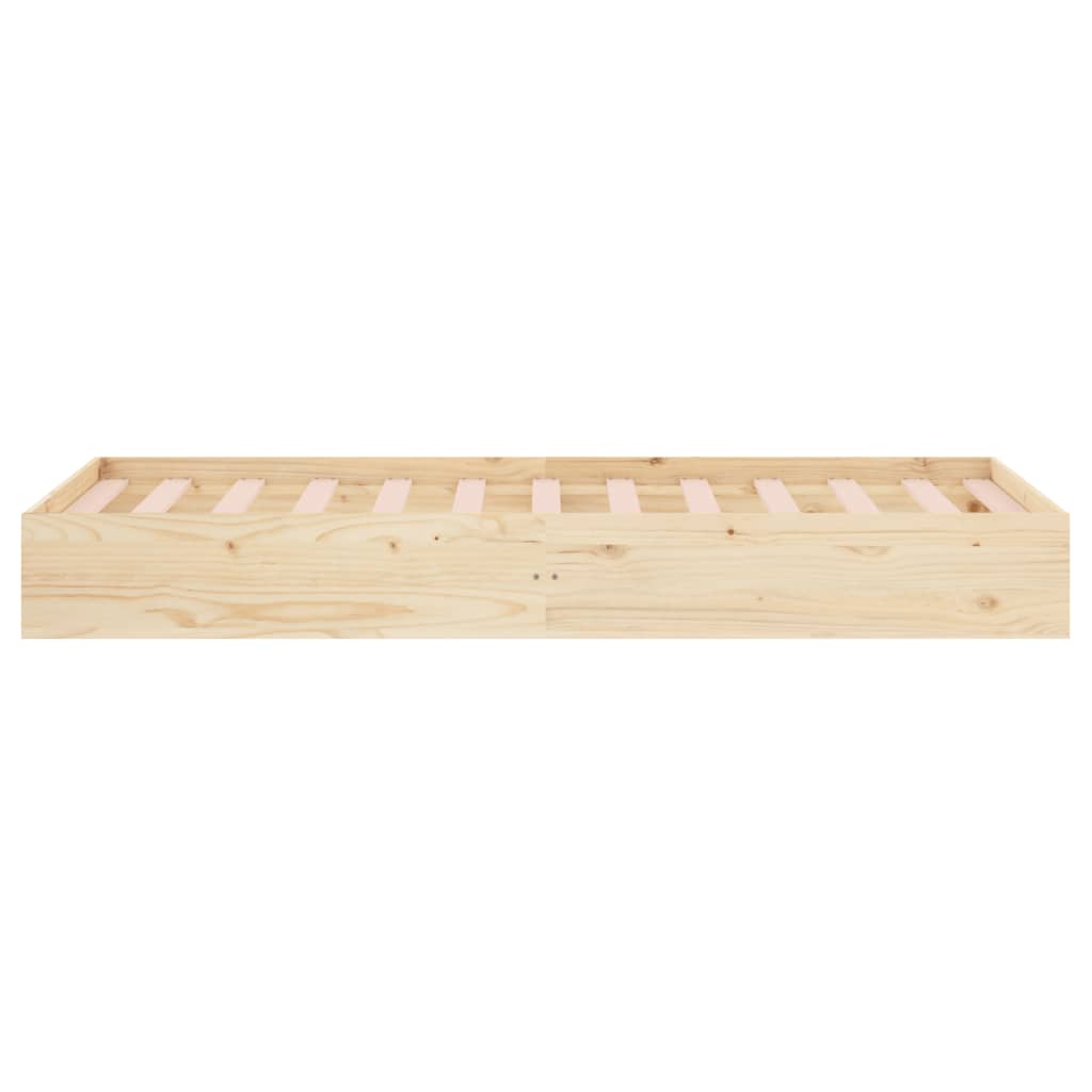 Bed Frame without Mattress Solid Wood 90x190 cm Single Single