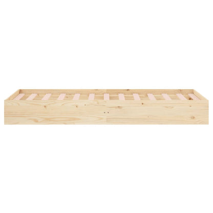 Bed Frame without Mattress Solid Wood 90x190 cm Single Single