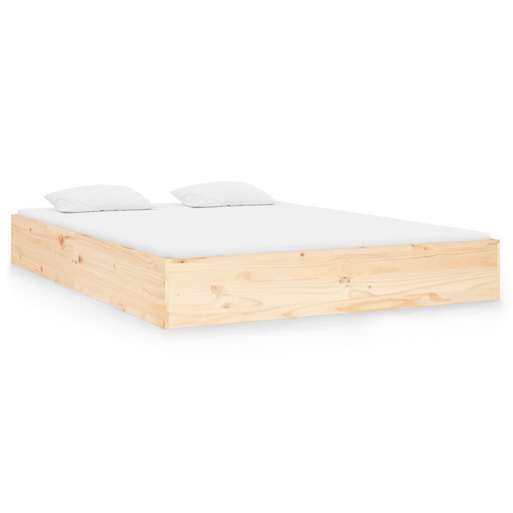 Bed Frame without Mattress Solid Wood 120x190 cm Small Double Small Double