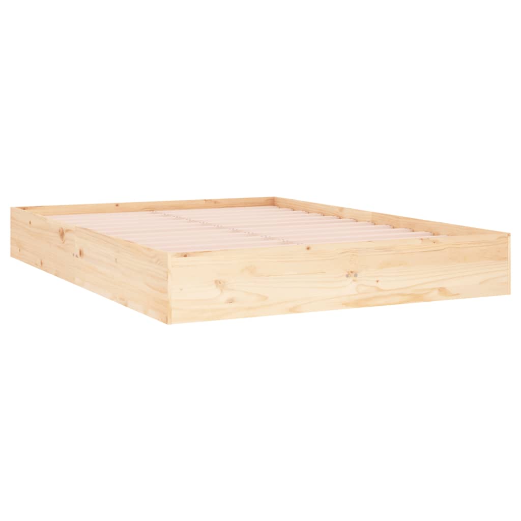 Bed Frame without Mattress Solid Wood 120x190 cm Small Double Small Double