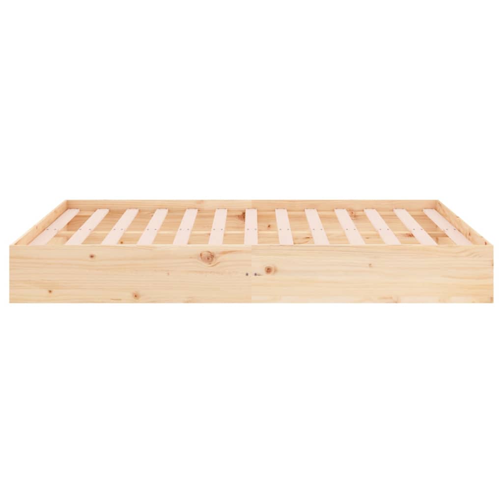Bed Frame without Mattress Solid Wood 120x190 cm Small Double Small Double