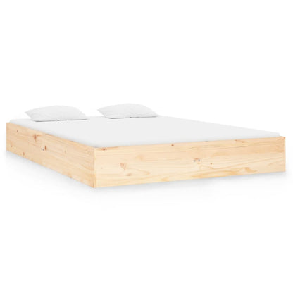 Bed Frame without Mattress Solid Wood 135x190 cm Double Double