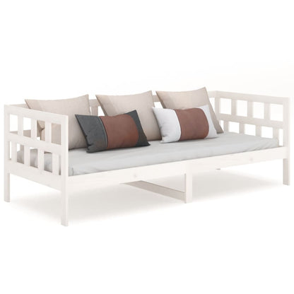 Day Bed without Mattress White Solid Wood Pine 80x200 cm