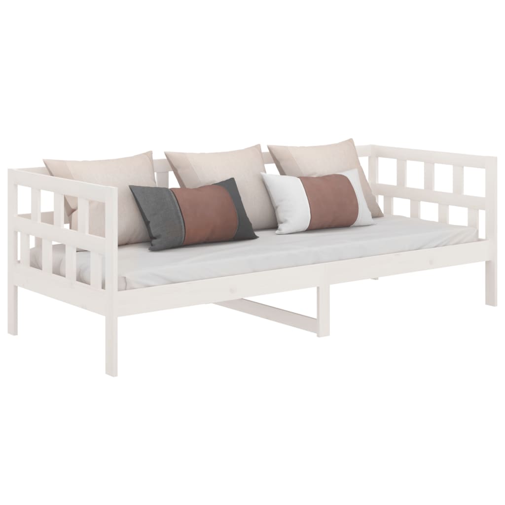 Day Bed without Mattress White Solid Wood Pine 80x200 cm