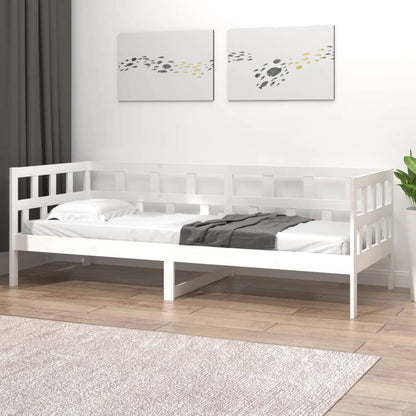 Day Bed without Mattress White Solid Wood Pine 80x200 cm
