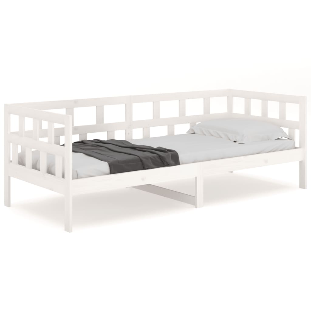 Day Bed without Mattress White Solid Wood Pine 80x200 cm