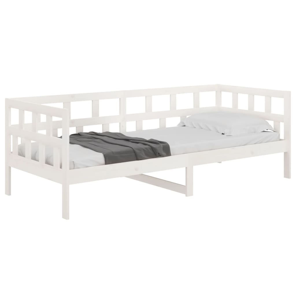 Day Bed without Mattress White Solid Wood Pine 80x200 cm
