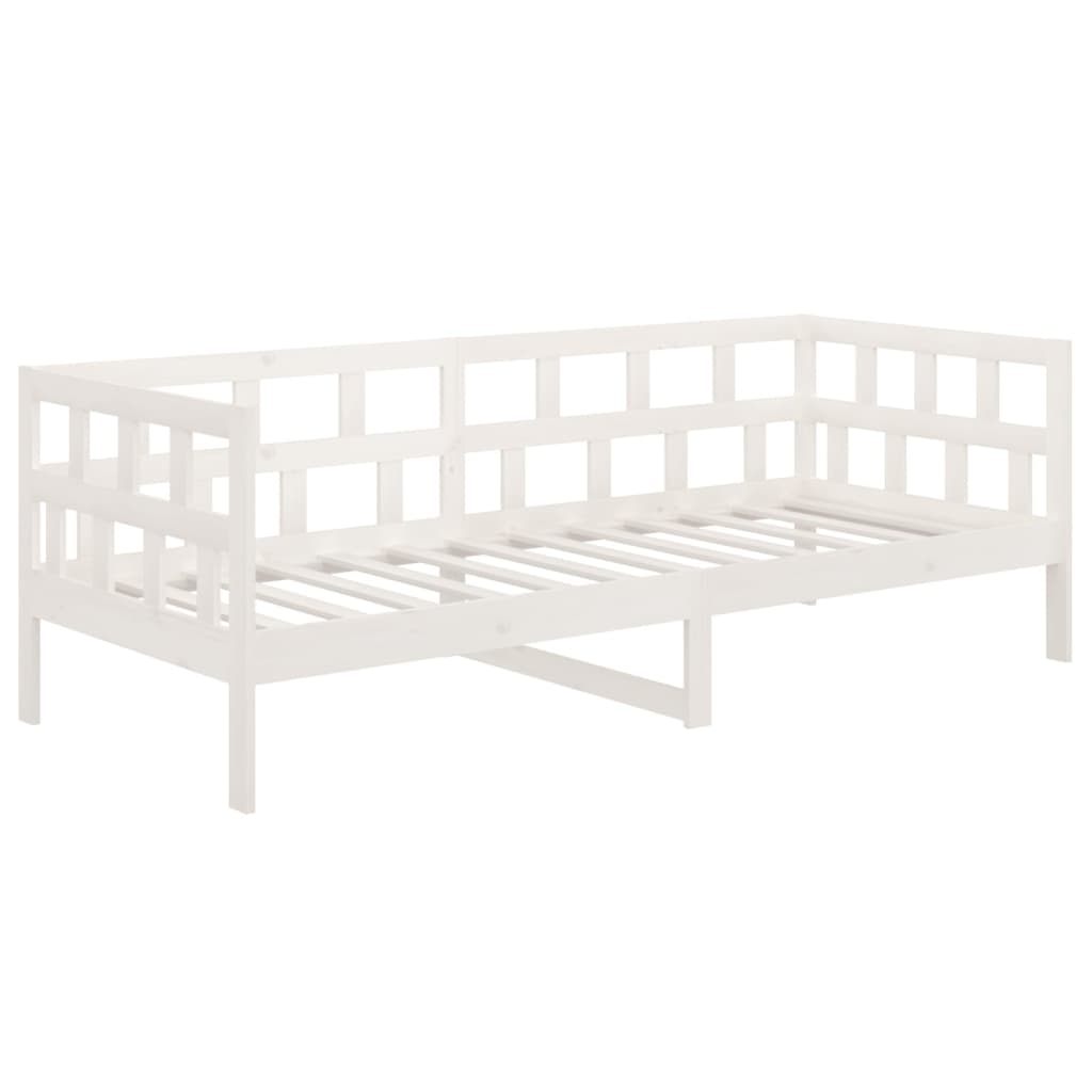 Day Bed without Mattress White Solid Wood Pine 80x200 cm