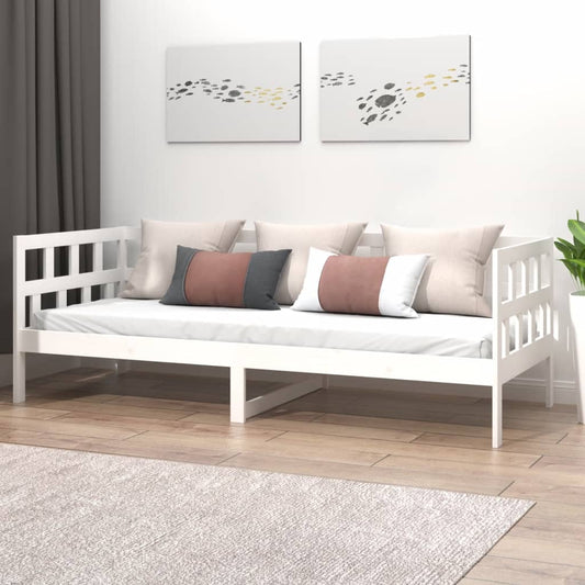 Day Bed without Mattress White Solid Wood Pine 80x200 cm