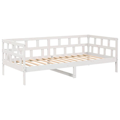 Day Bed without Mattress White Solid Wood Pine 90x190 cm Single