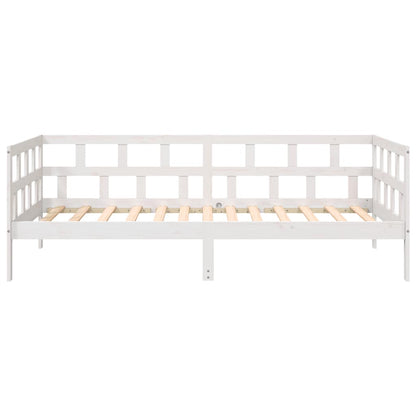 Day Bed without Mattress White Solid Wood Pine 90x190 cm Single