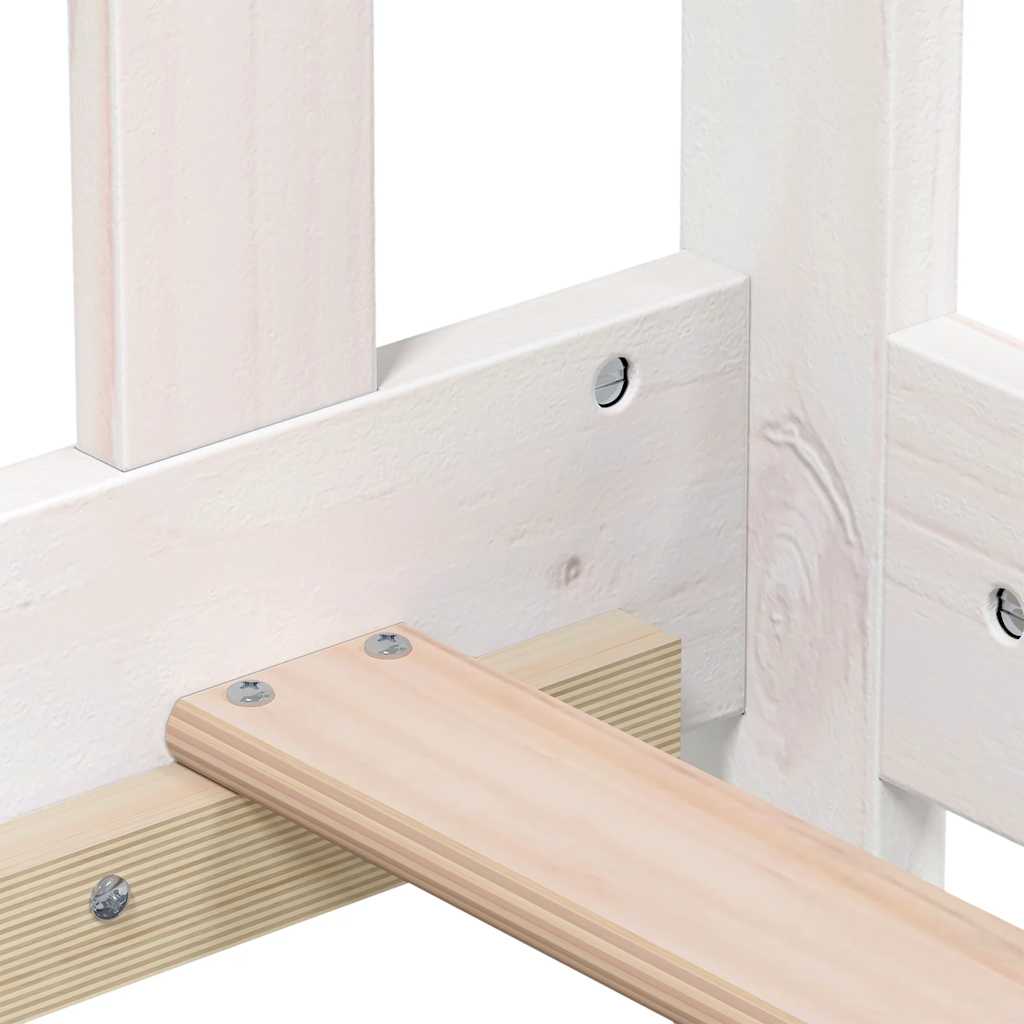 Day Bed without Mattress White Solid Wood Pine 90x190 cm Single