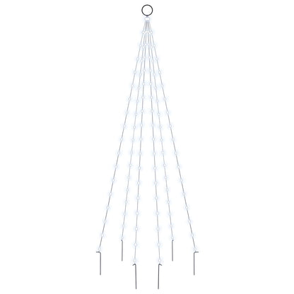 Christmas Tree on Flagpole Cold white 108 LEDs 180 cm