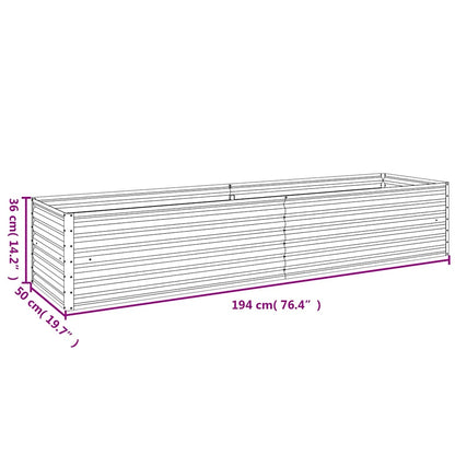 Garden Raised Bed 194x50x36 cm Corten Steel