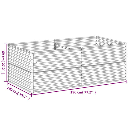 Garden Raised Bed 196x100x69 cm Corten Steel