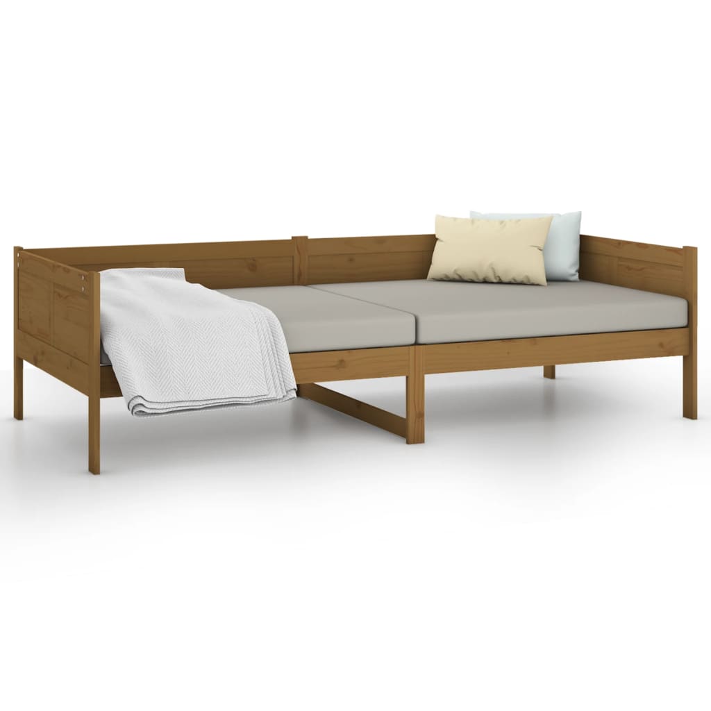 Day Bed without Mattress Honey Brown Solid Wood Pine 90x190 cm Single