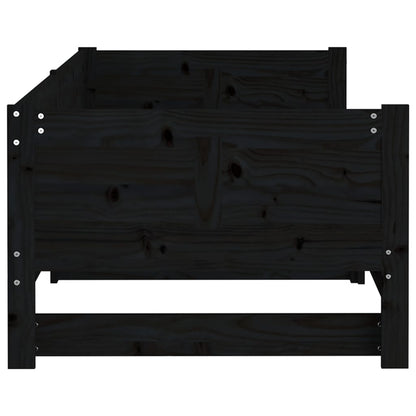 Pull-out Day Bed without Mattress Black 2x(90x200) cm
