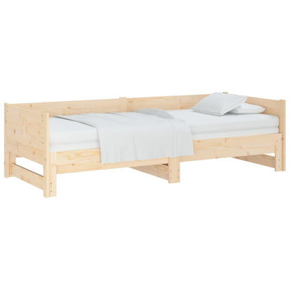 Pull-out Day Bed without Mattress Solid Wood Pine 2x(80x200) cm
