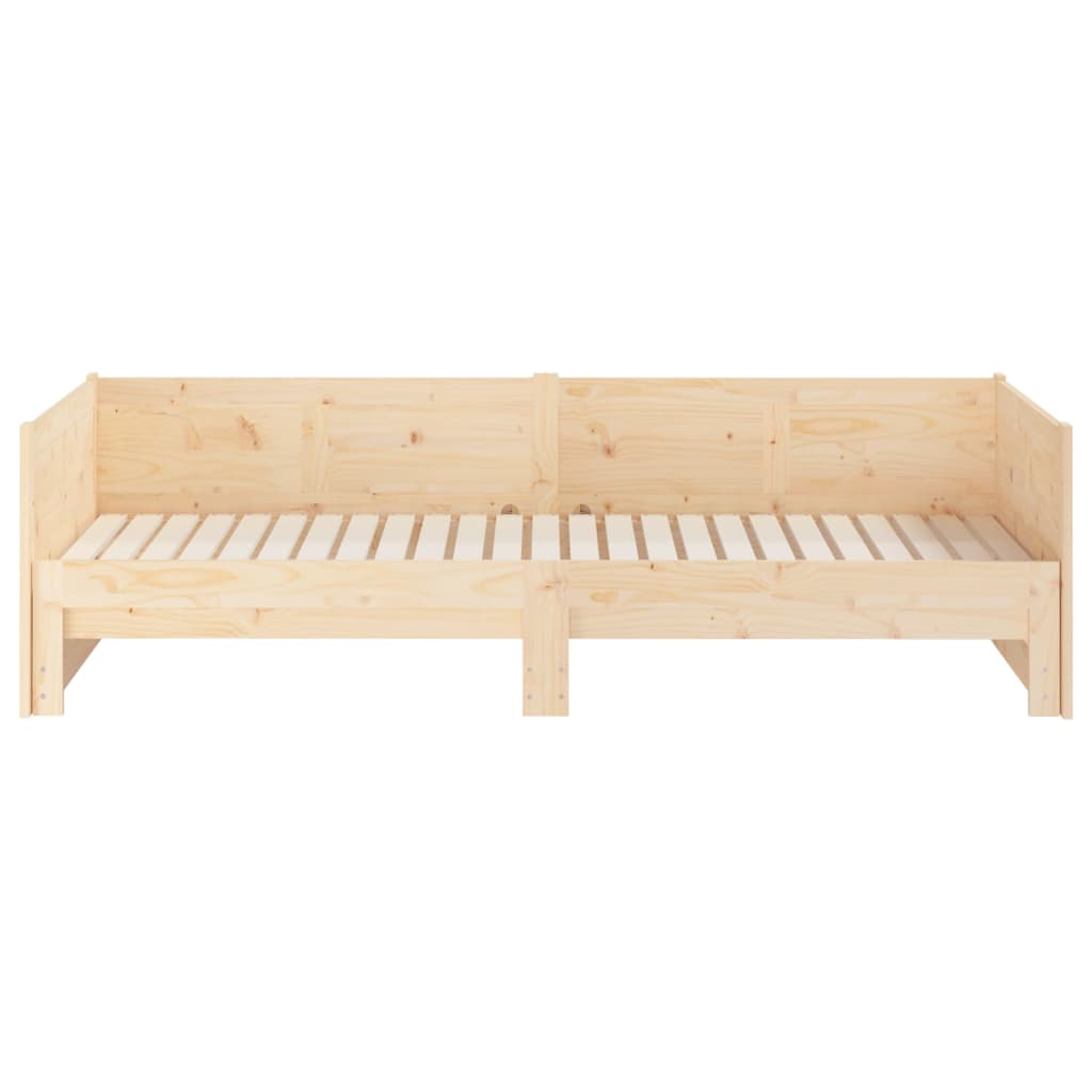 Pull-out Day Bed without Mattress Solid Wood Pine 2x(80x200) cm