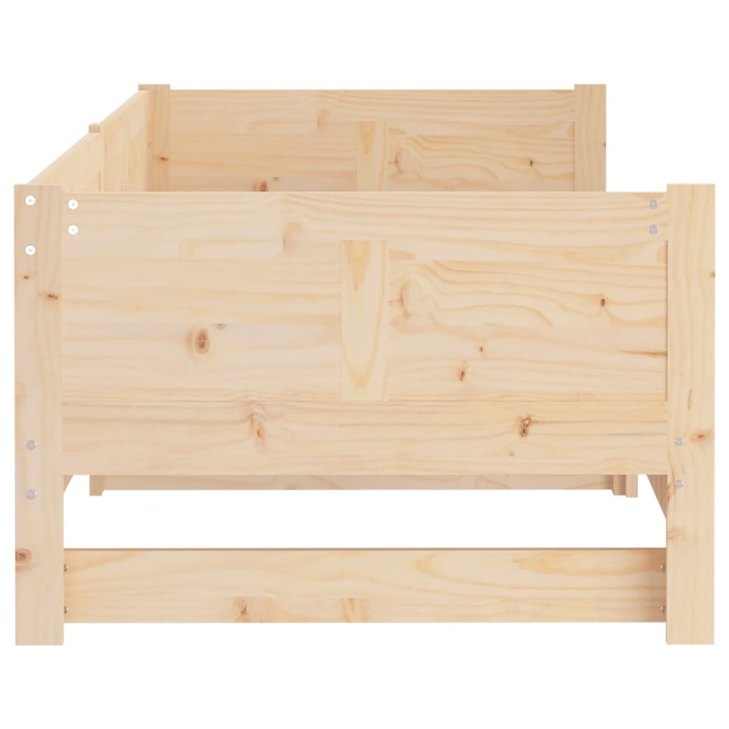 Pull-out Day Bed without Mattress Solid Wood Pine 2x(80x200) cm