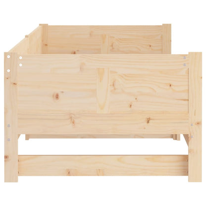 Pull-out Day Bed without Mattress Solid Wood Pine 2x(80x200) cm