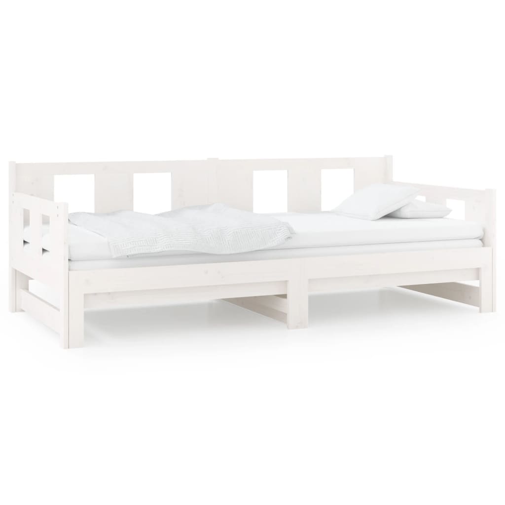 Pull-out Day Bed without Mattress White 2x(80x200) cm