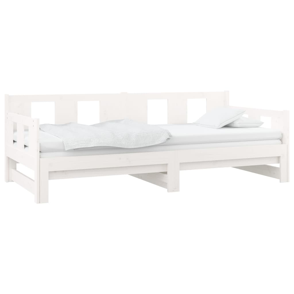 Pull-out Day Bed without Mattress White 2x(80x200) cm