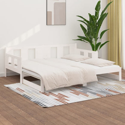 Pull-out Day Bed without Mattress White 2x(80x200) cm