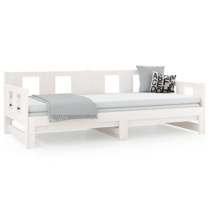 Pull-out Day Bed without Mattress White 2x(80x200) cm
