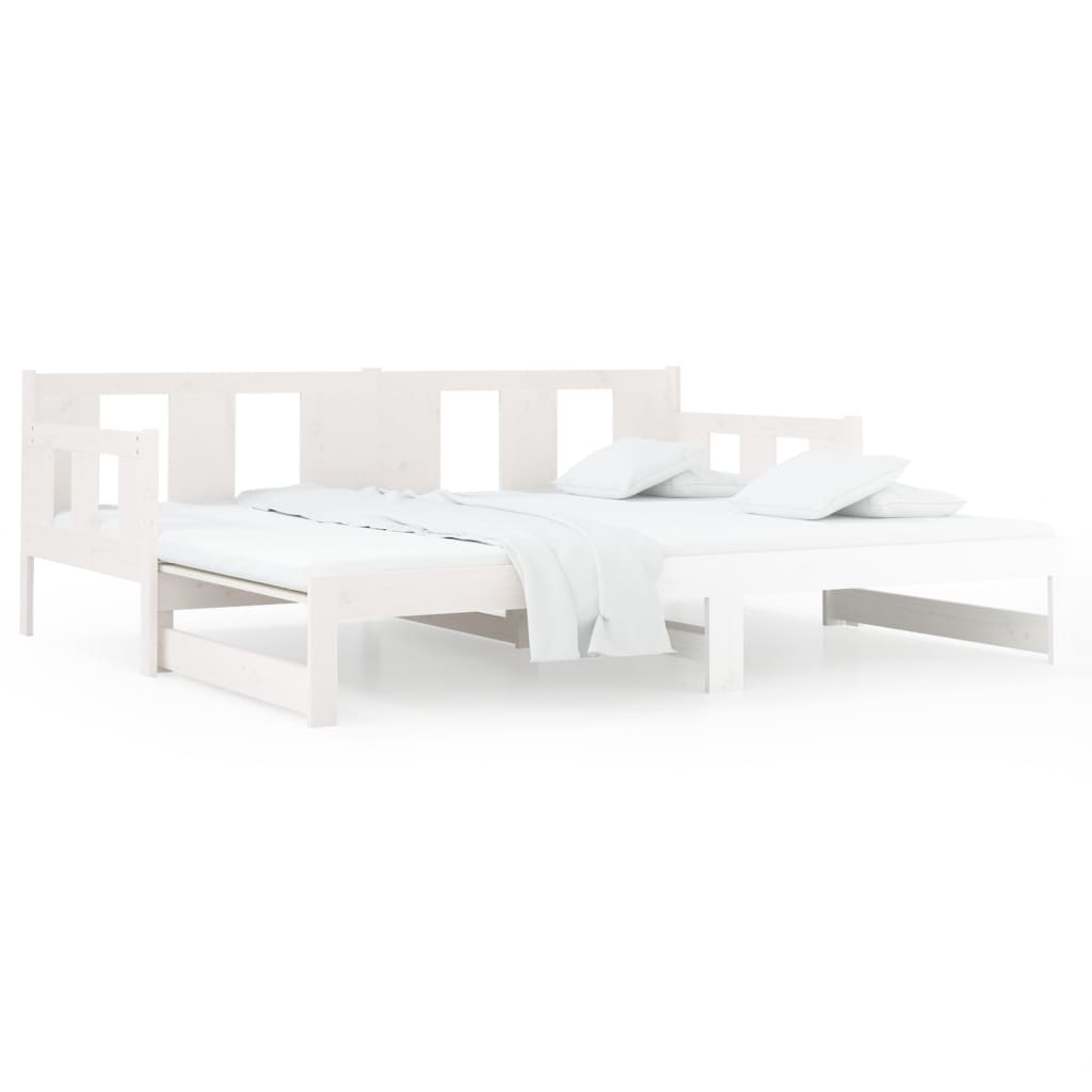 Pull-out Day Bed without Mattress White 2x(80x200) cm