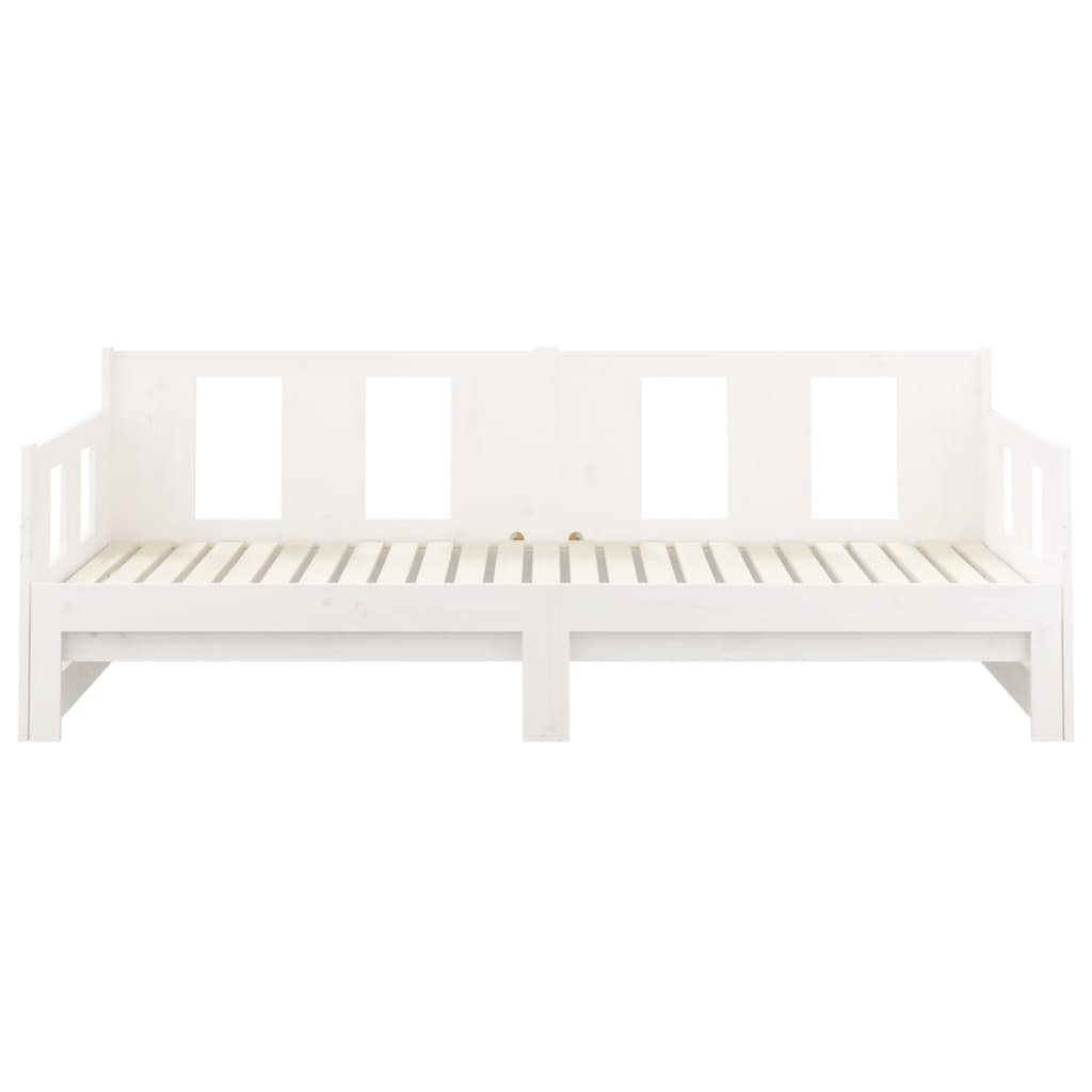 Pull-out Day Bed without Mattress White 2x(80x200) cm