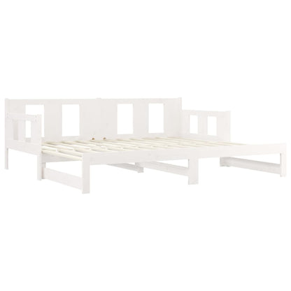 Pull-out Day Bed without Mattress White 2x(80x200) cm
