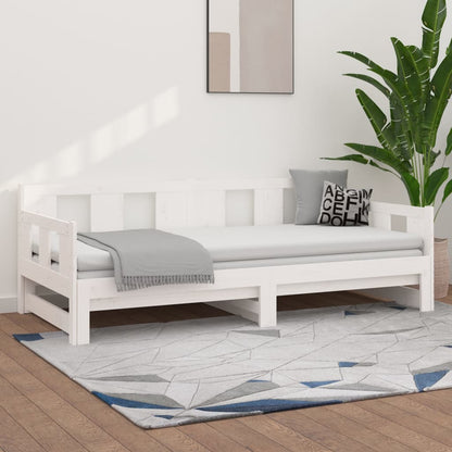 Pull-out Day Bed without Mattress White 2x(80x200) cm