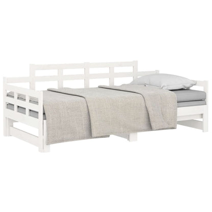 Pull-out Day Bed without Mattress White 2x(90x200) cm