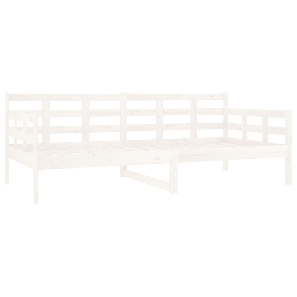 Day Bed without Mattress White Solid Wood Pine 90x190 cm Single