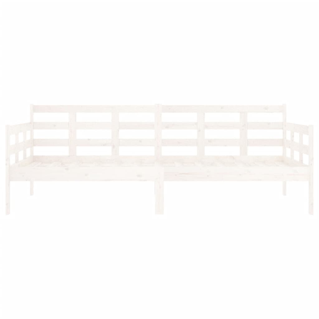 Day Bed without Mattress White Solid Wood Pine 90x190 cm Single