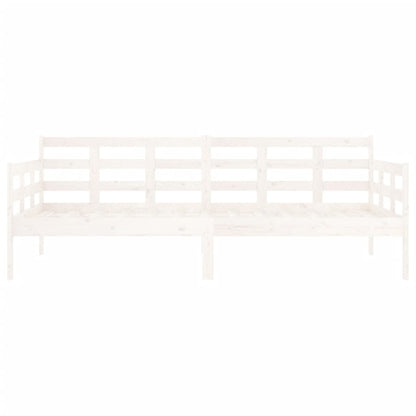 Day Bed without Mattress White Solid Wood Pine 90x190 cm Single