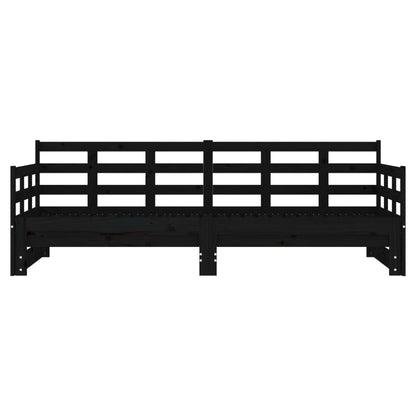 Pull-out Day Bed without Mattress Black 2x(80x200) cm